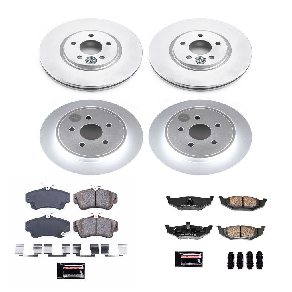 PowerStop CRK1708 - Z17 Geomet Coated Rotor and Low Dust Brake Pad Kit
