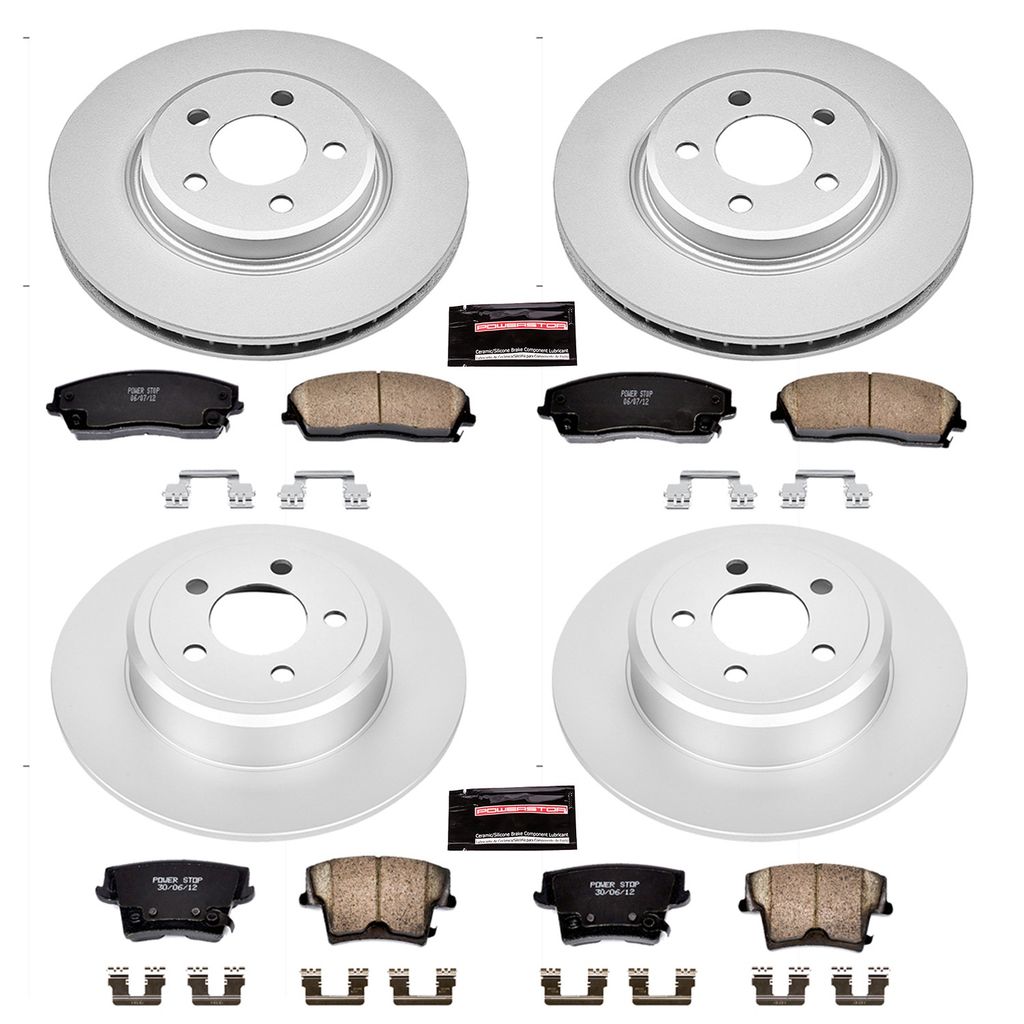 PowerStop CRK1715 - Z17 Geomet Coated Rotor and Low Dust Brake Pad Kit