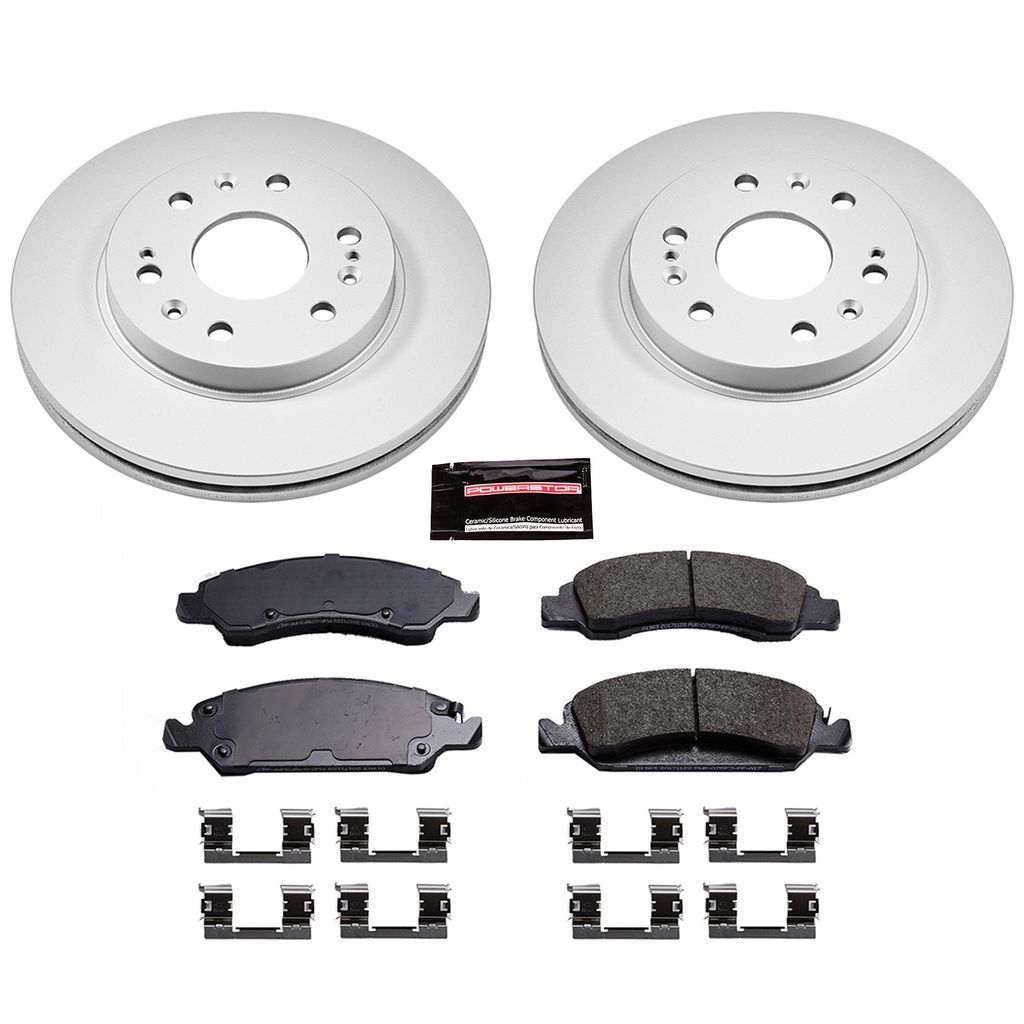 PowerStop CRK2069 - Z17 Geomet Coated Rotor and Low Dust Brake Pad Kit