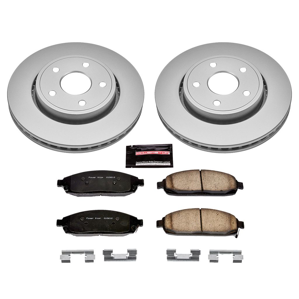 PowerStop CRK2219 - Z17 Geomet Coated Rotor and Low Dust Brake Pad Kit