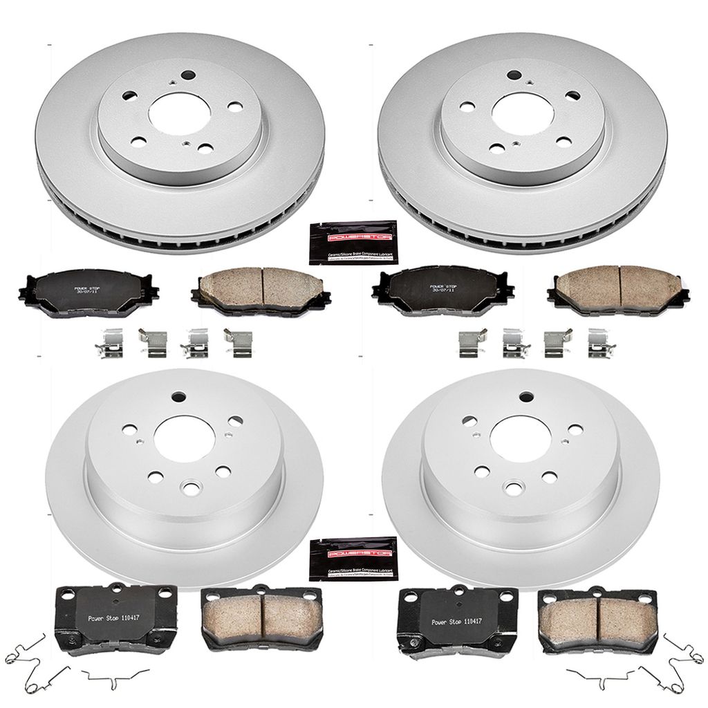PowerStop CRK2407 - Z17 Geomet Coated Rotor and Low Dust Brake Pad Kit