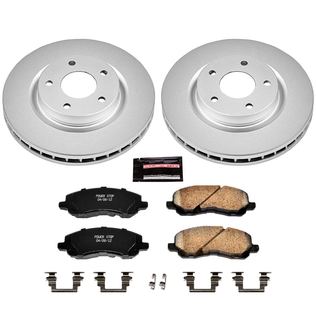 PowerStop CRK3032 - Z17 Geomet Coated Rotor and Low Dust Brake Pad Kit