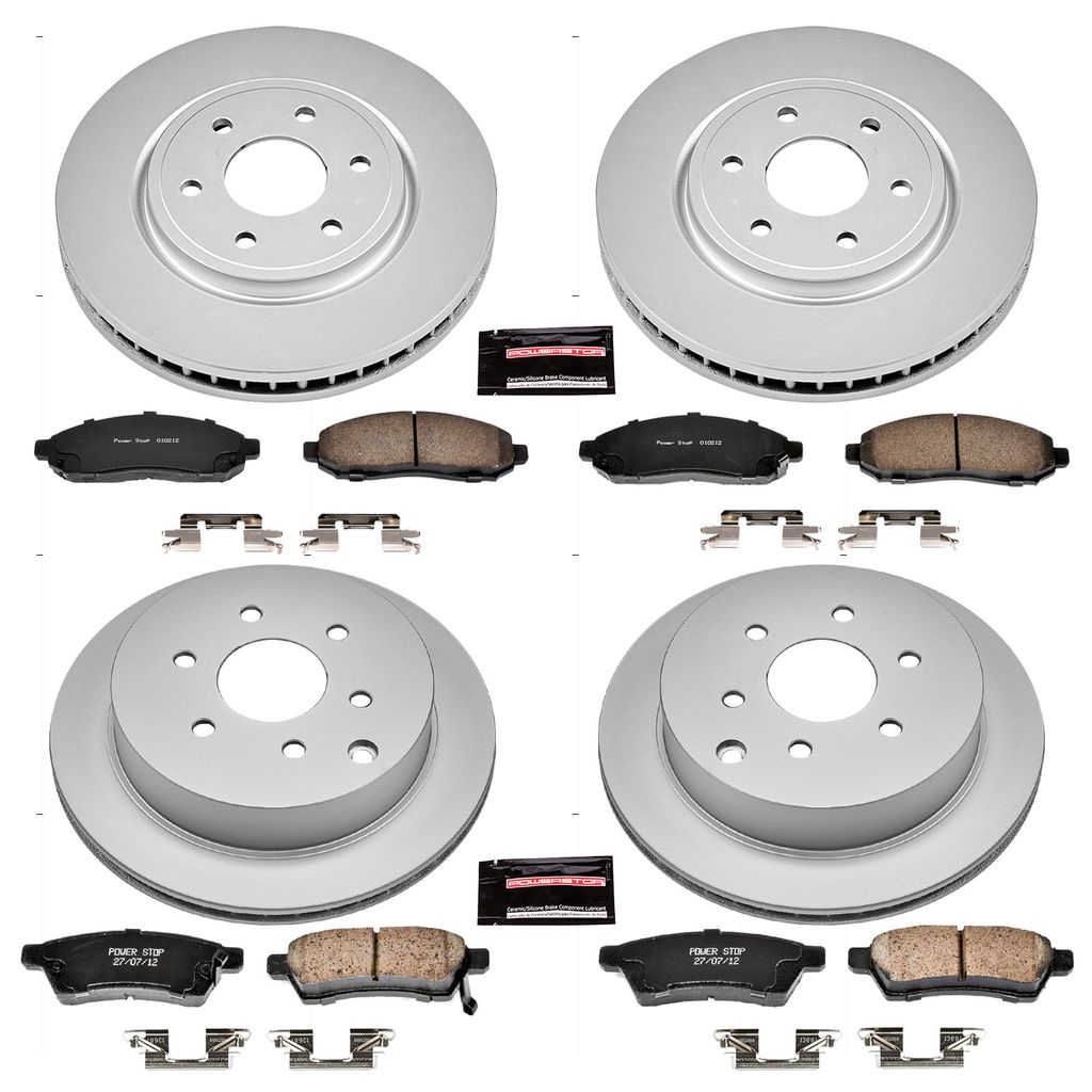 PowerStop CRK4062 - Z17 Geomet Coated Rotor and Low Dust Brake Pad Kit