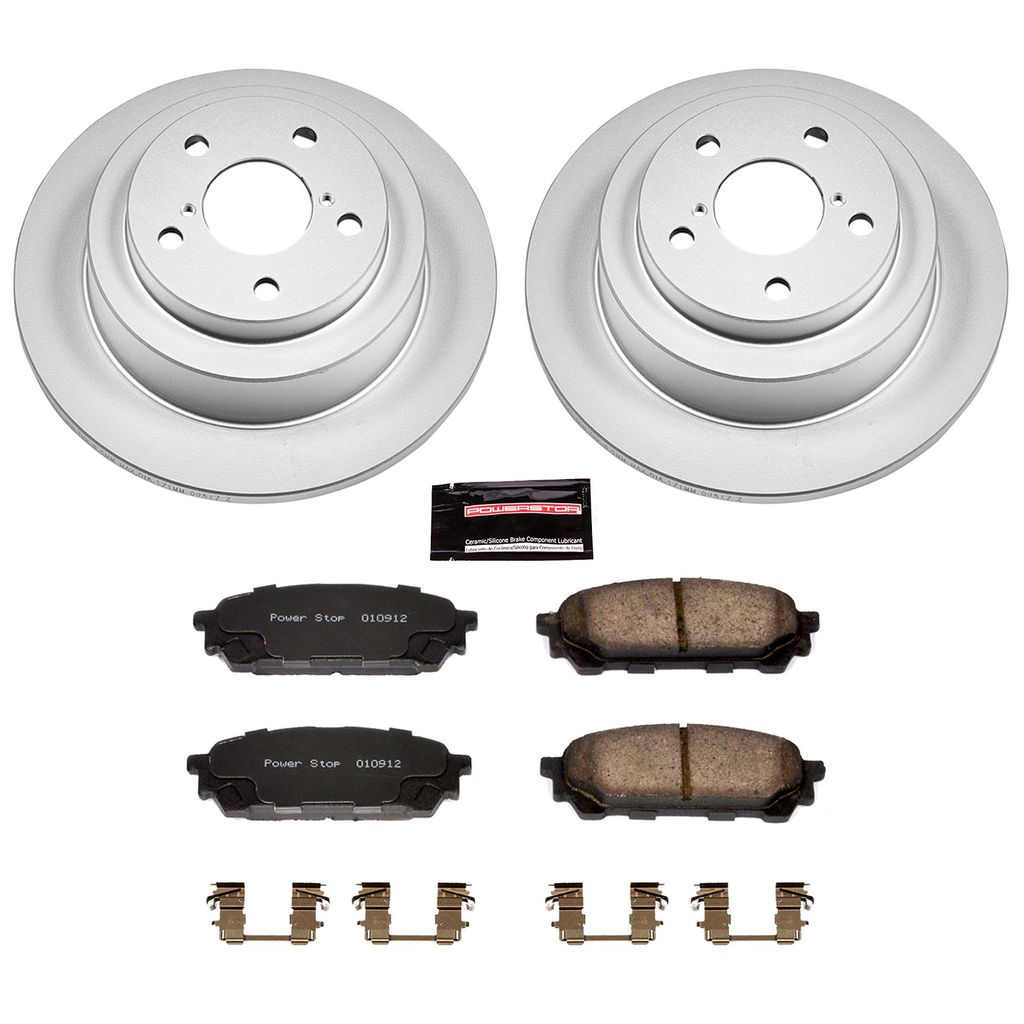 PowerStop CRK447 - Z17 Geomet Coated Rotor and Low Dust Brake Pad Kit