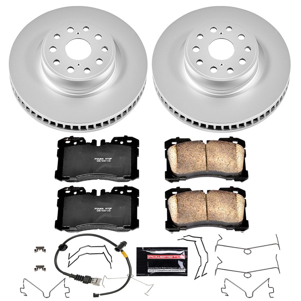 PowerStop CRK4686 - Z17 Geomet Coated Rotor and Low Dust Brake Pad Kit