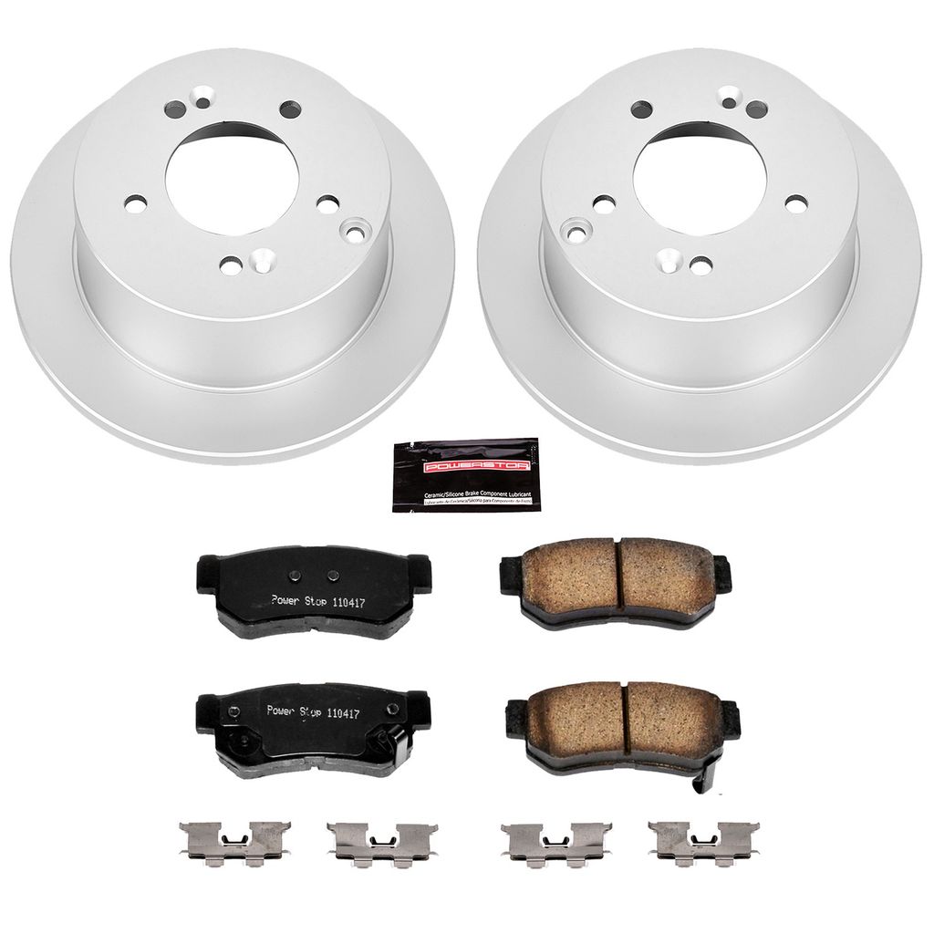 PowerStop CRK5214 - Z17 Geomet Coated Rotor and Low Dust Brake Pad Kit