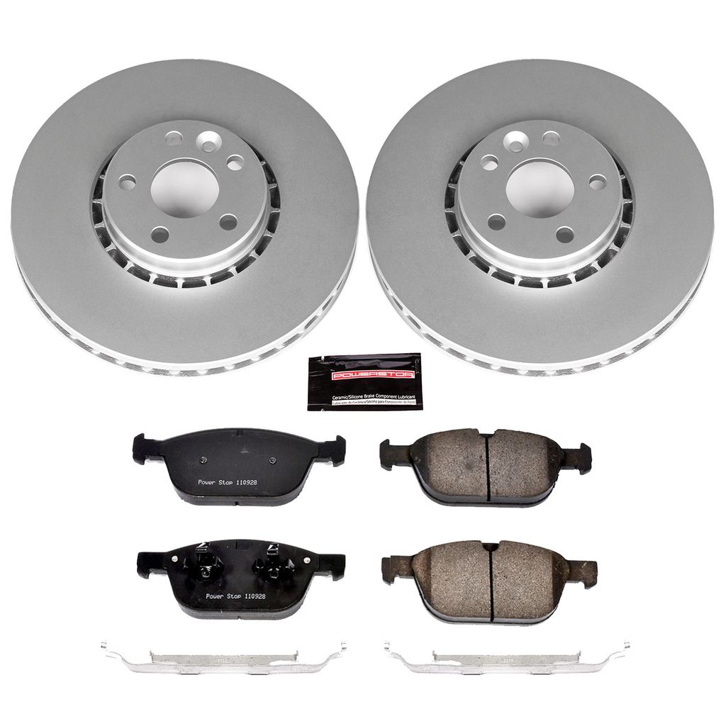 PowerStop CRK5702 - Z23 Geomet High Carbon Rotor and Carbon Fiber Pad Kit