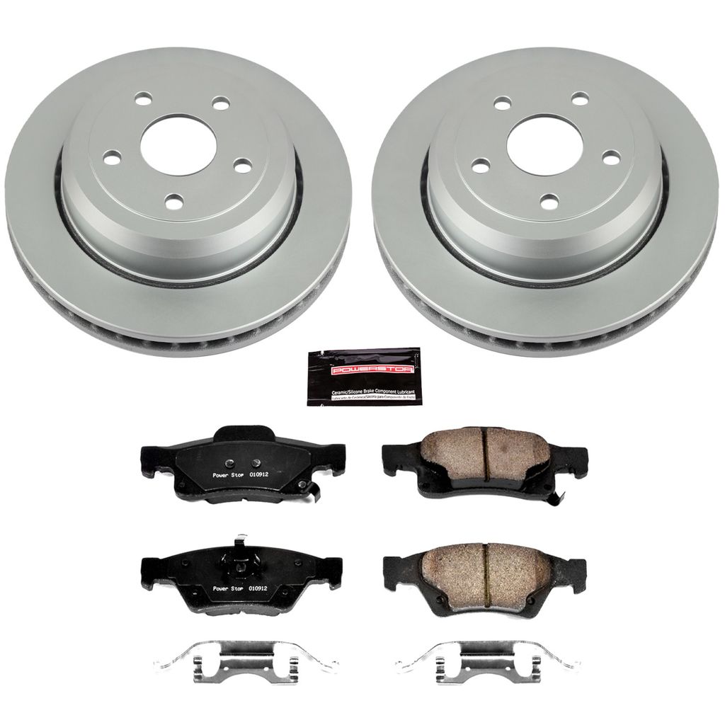 PowerStop CRK5953 - Z17 Geomet Coated Rotor and Low Dust Brake Pad Kit