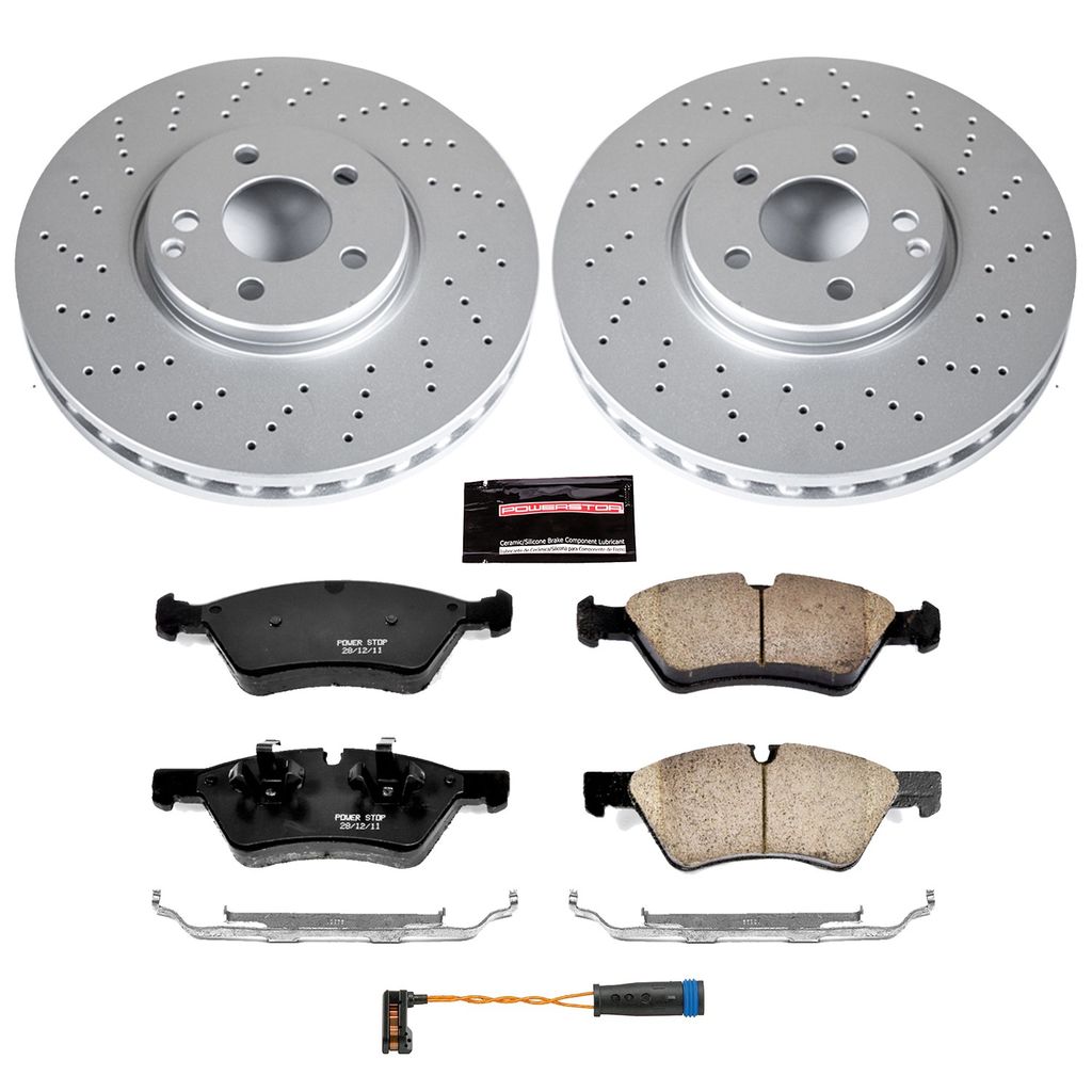 PowerStop CRK6357 - Z23 Geomet High Carbon Rotor and Carbon Fiber Pad Kit