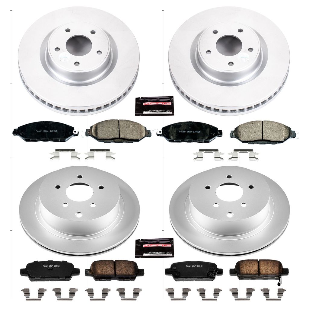 PowerStop CRK6497 - Z17 Geomet Coated Rotor and Low Dust Brake Pad Kit