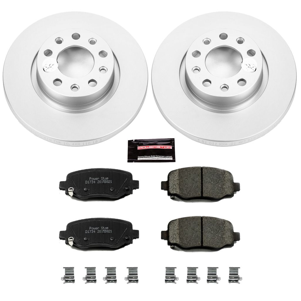 PowerStop CRK6543 - Z17 Geomet Coated Rotor and Low Dust Brake Pad Kit