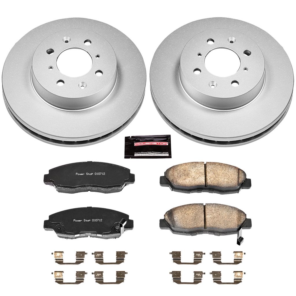 PowerStop CRK690 - Z17 Geomet Coated Rotor and Low Dust Brake Pad Kit