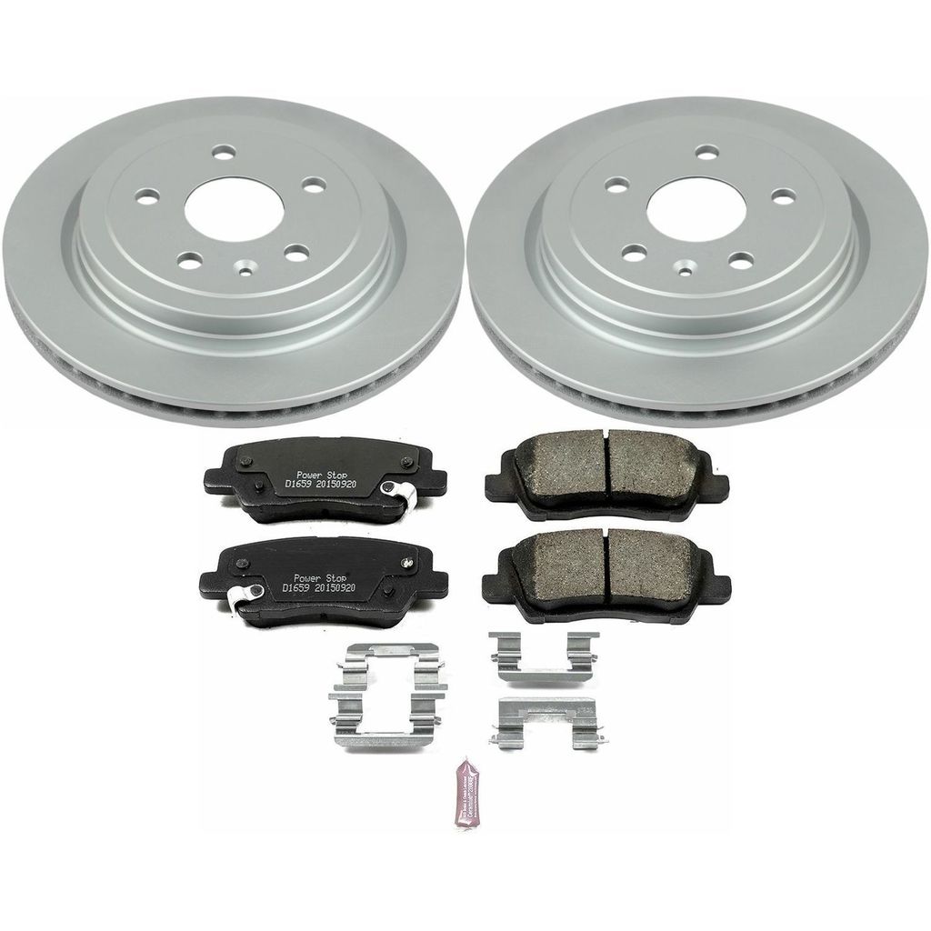 PowerStop CRK6991 - Z17 Geomet Coated Rotor and Low Dust Brake Pad Kit