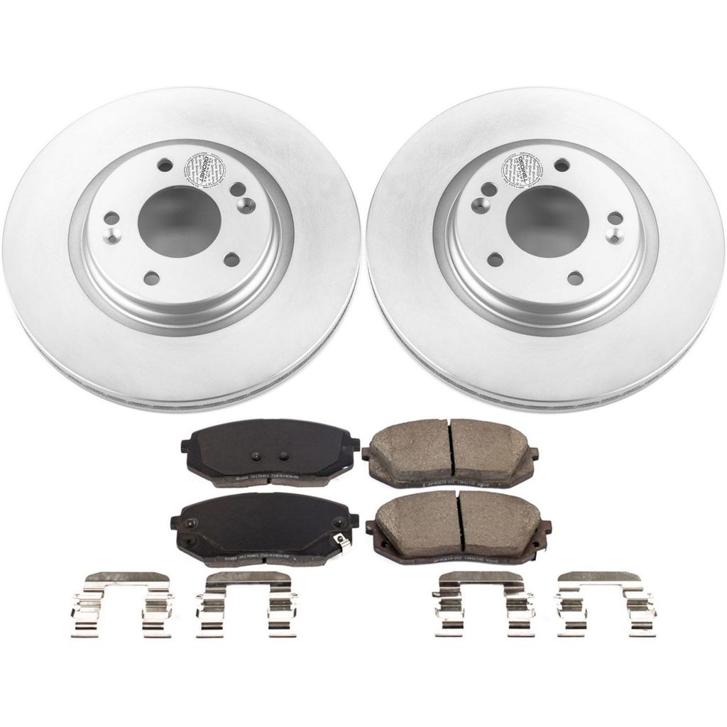 PowerStop CRK7353 - Z17 Geomet Coated Rotor and Low Dust Brake Pad Kit