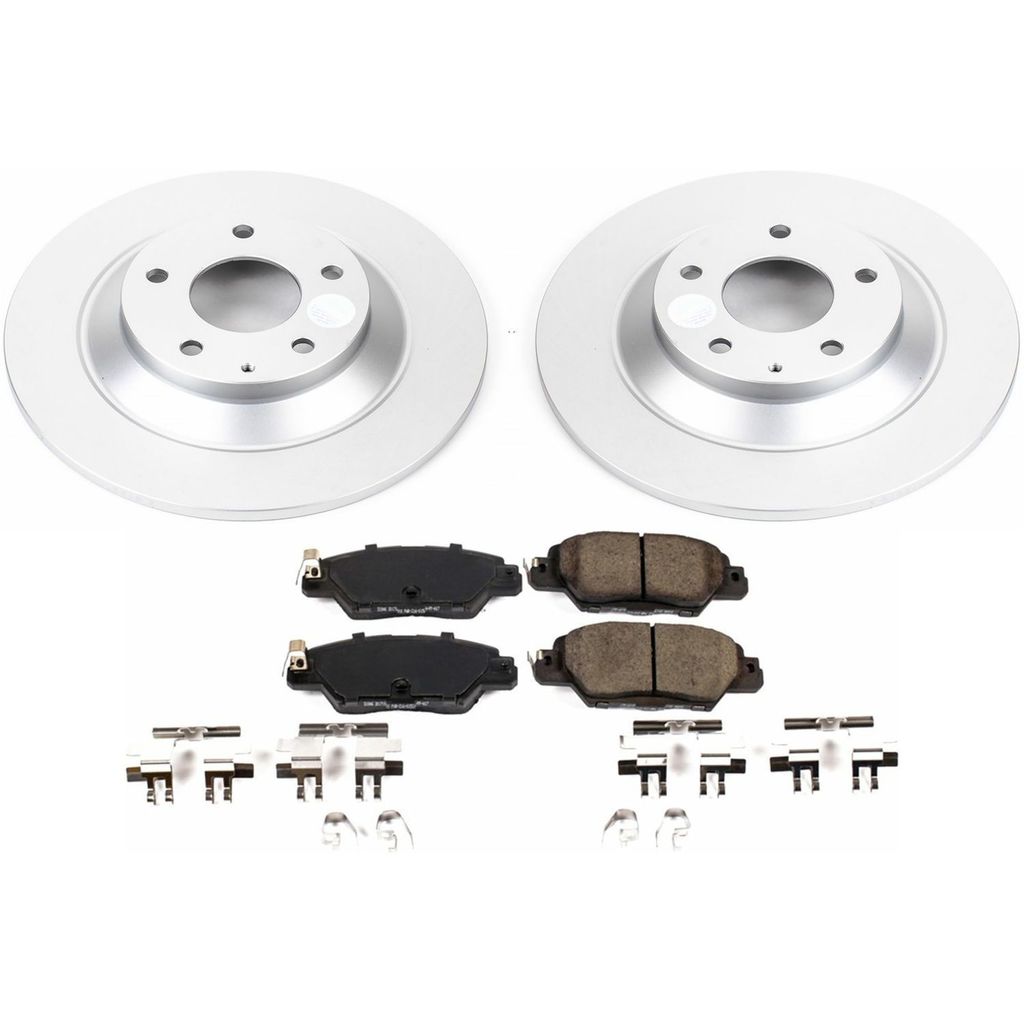PowerStop CRK7609 - Z17 Geomet Coated Rotor and Low Dust Brake Pad Kit