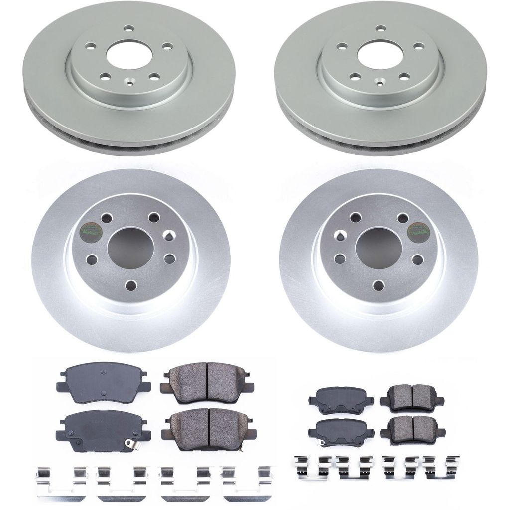 PowerStop CRK7561 - Z17 Geomet Coated Rotor and Low Dust Brake Pad Kit