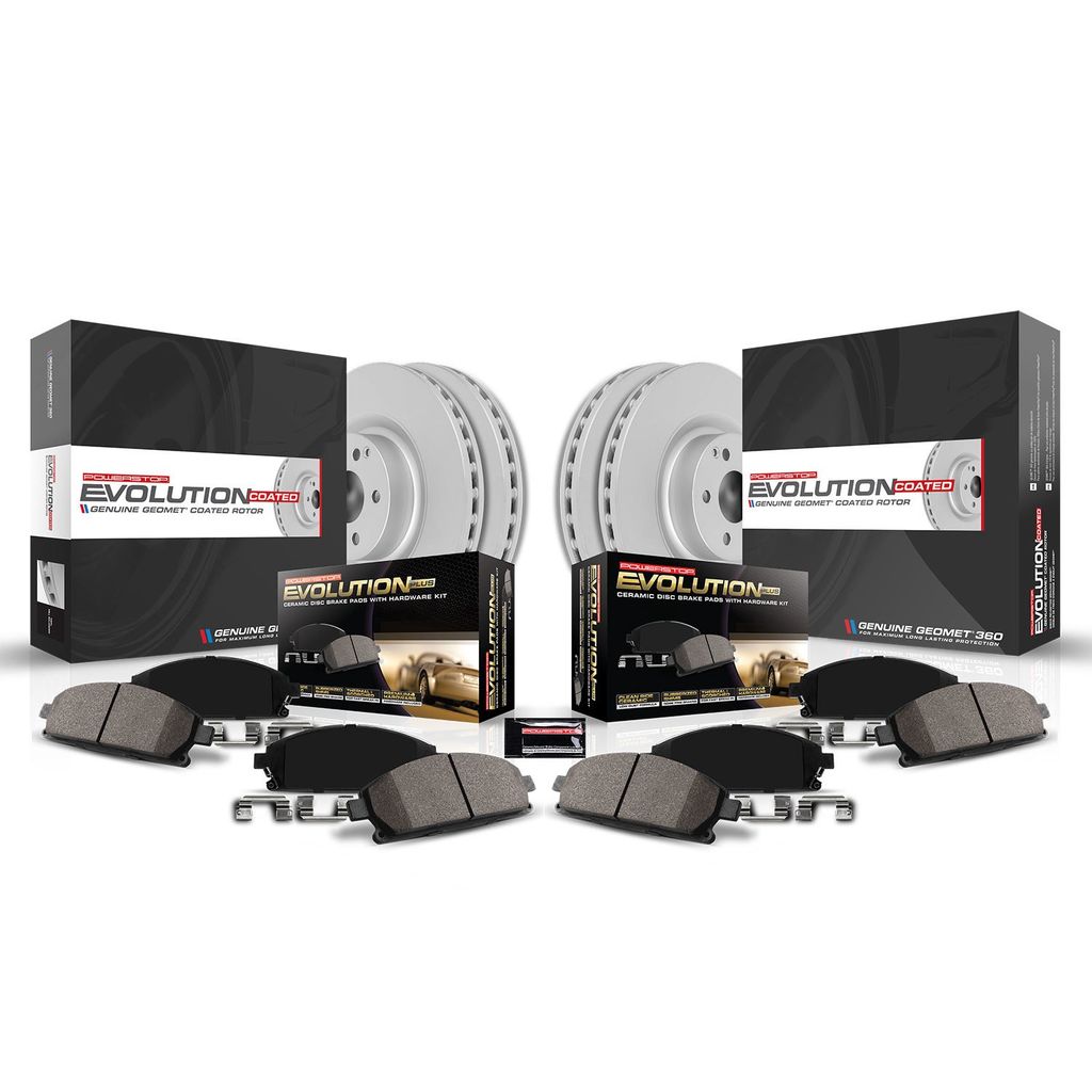 PowerStop CRK7609 - Z17 Geomet Coated Rotor and Low Dust Brake Pad Kit