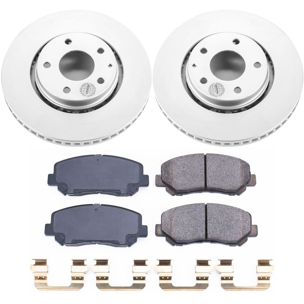 PowerStop CRK7609 - Z17 Geomet Coated Rotor and Low Dust Brake Pad Kit