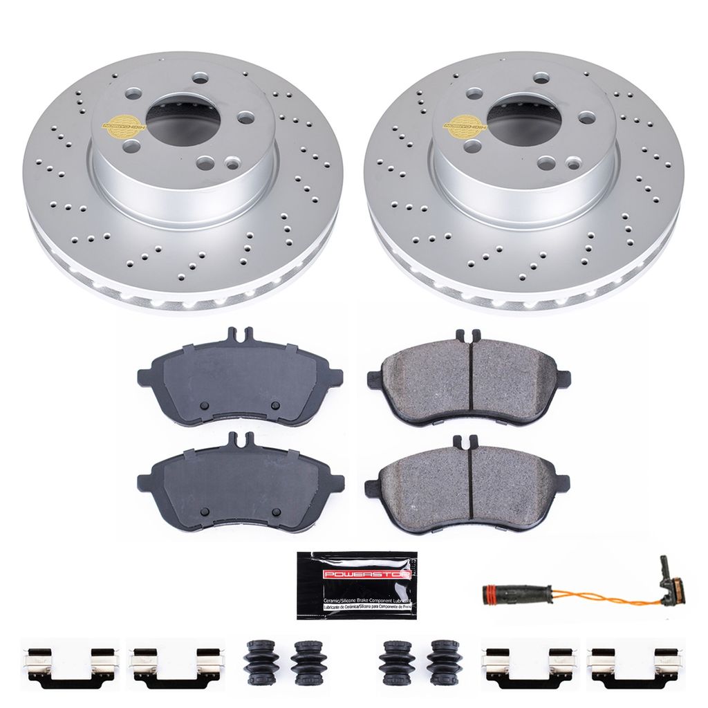 PowerStop CRK7766 - Z23 Geomet High Carbon Rotor and Carbon Fiber Pad Kit