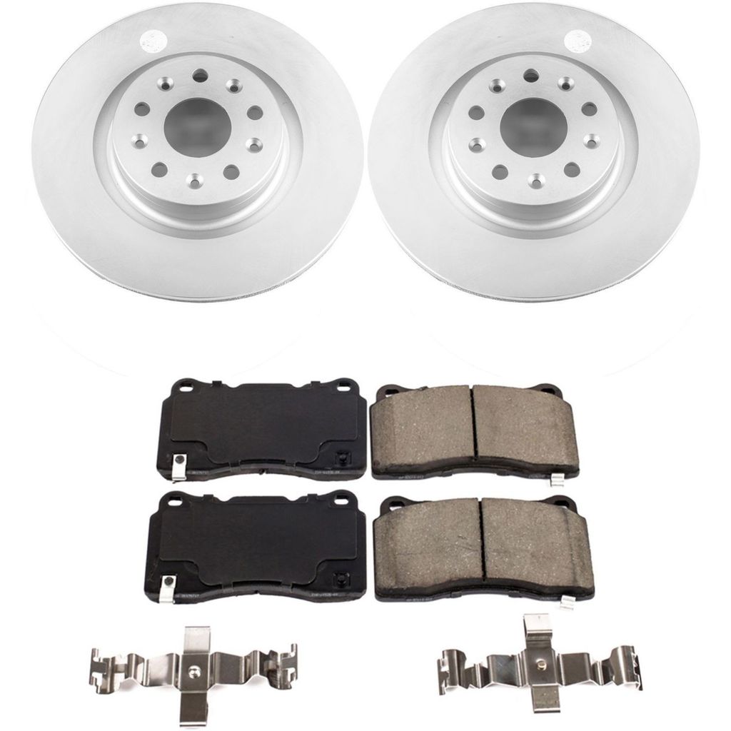 PowerStop CRK7777 - Z17 Geomet Coated Rotor and Low Dust Brake Pad Kit