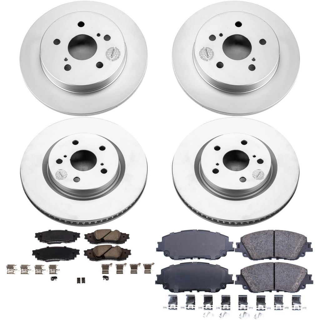 PowerStop CRK8348 - Z17 Geomet Coated Rotor and Low Dust Brake Pad Kit