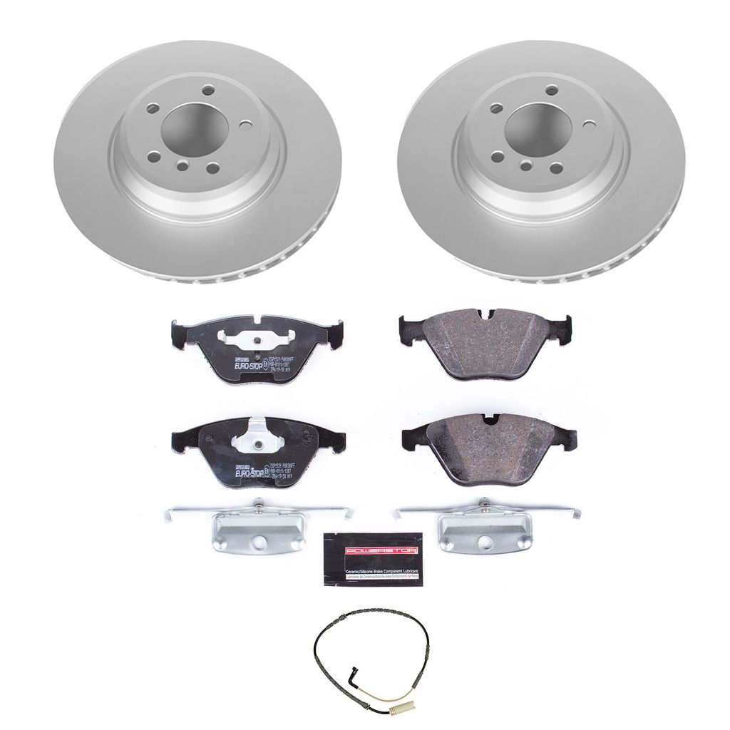 Genuine Geomet Coated Rotors, ECE-R90 Brake Pads + Hardware Kit
