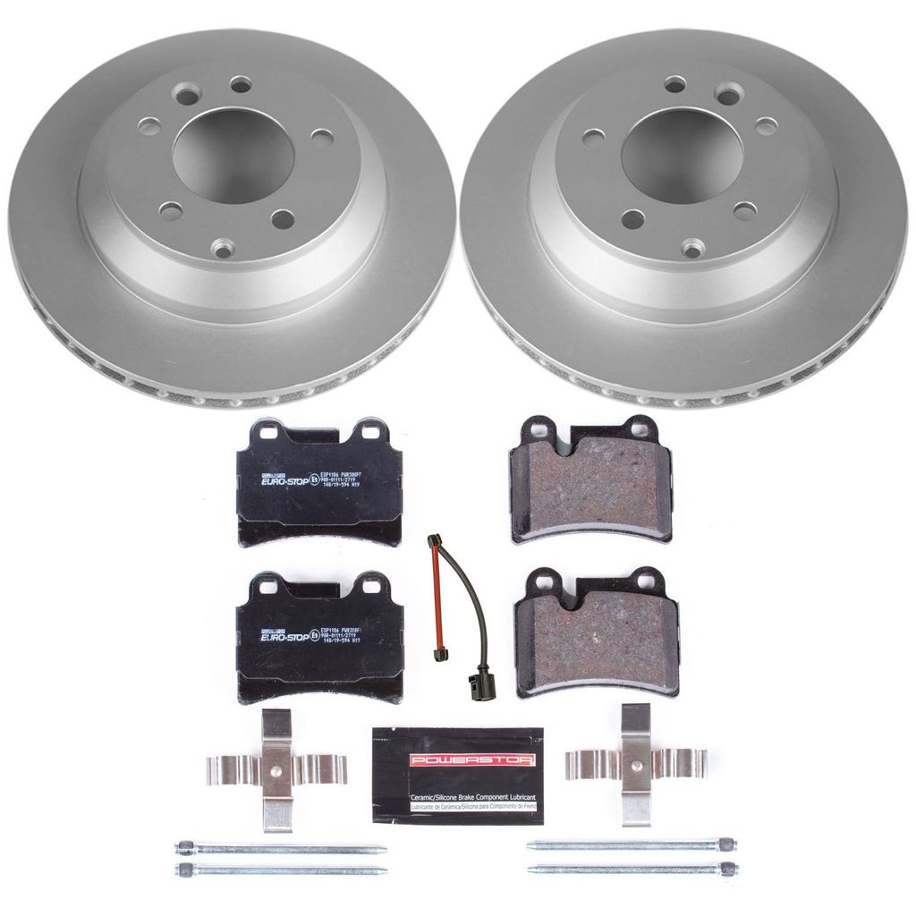 Genuine Geomet Coated Rotors, ECE-R90 Brake Pads + Hardware Kit