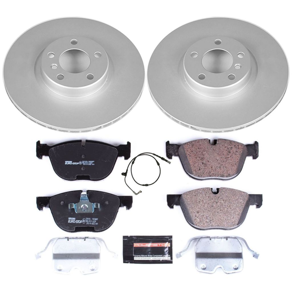 PowerStop ESK4692 - Genuine Geomet Coated Rotors, ECE-R90 Brake Pads + Hardware Kit