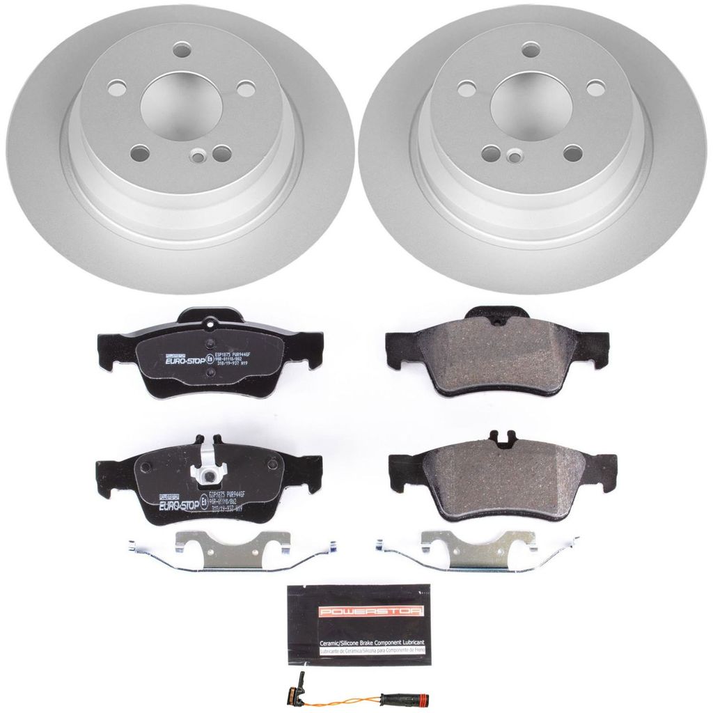 Genuine Geomet Coated Rotors, ECE-R90 Brake Pads + Hardware Kit