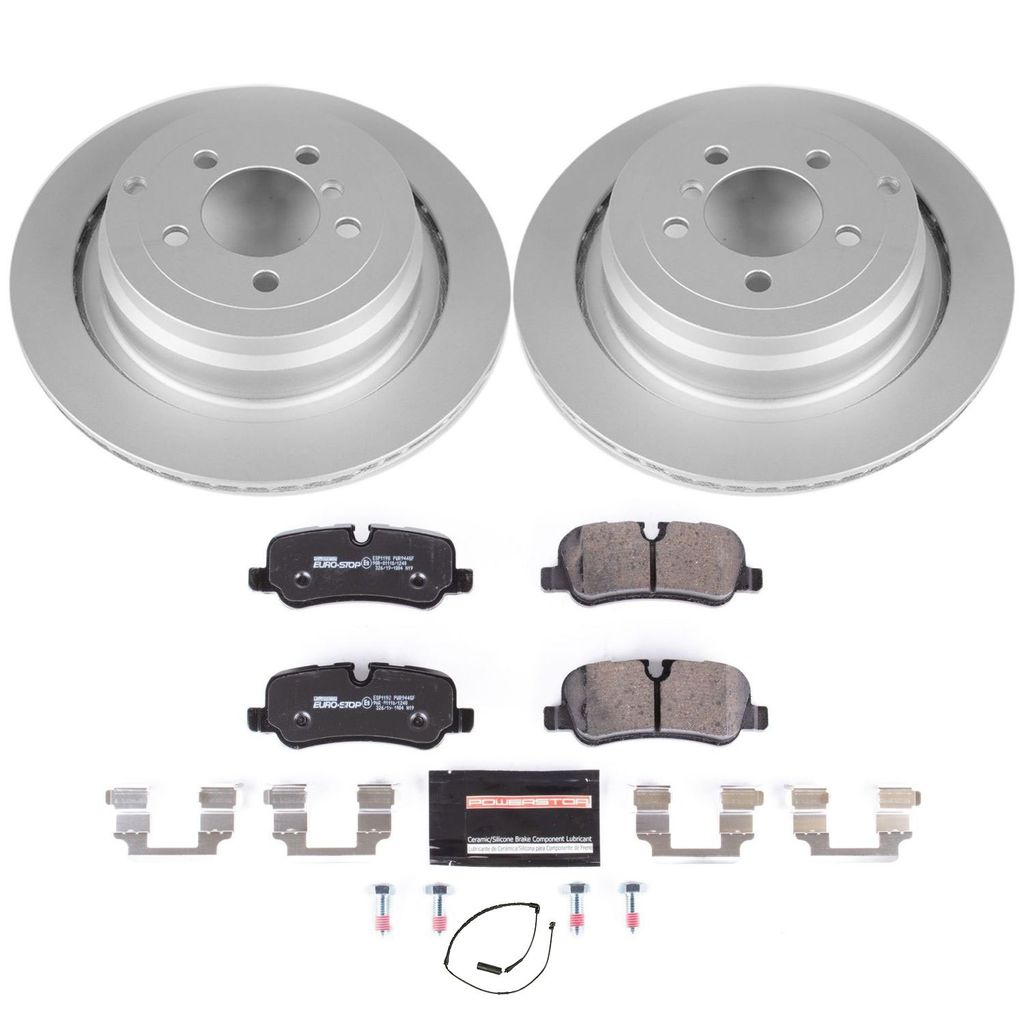 Genuine Geomet Coated Rotors, ECE-R90 Brake Pads + Hardware Kit