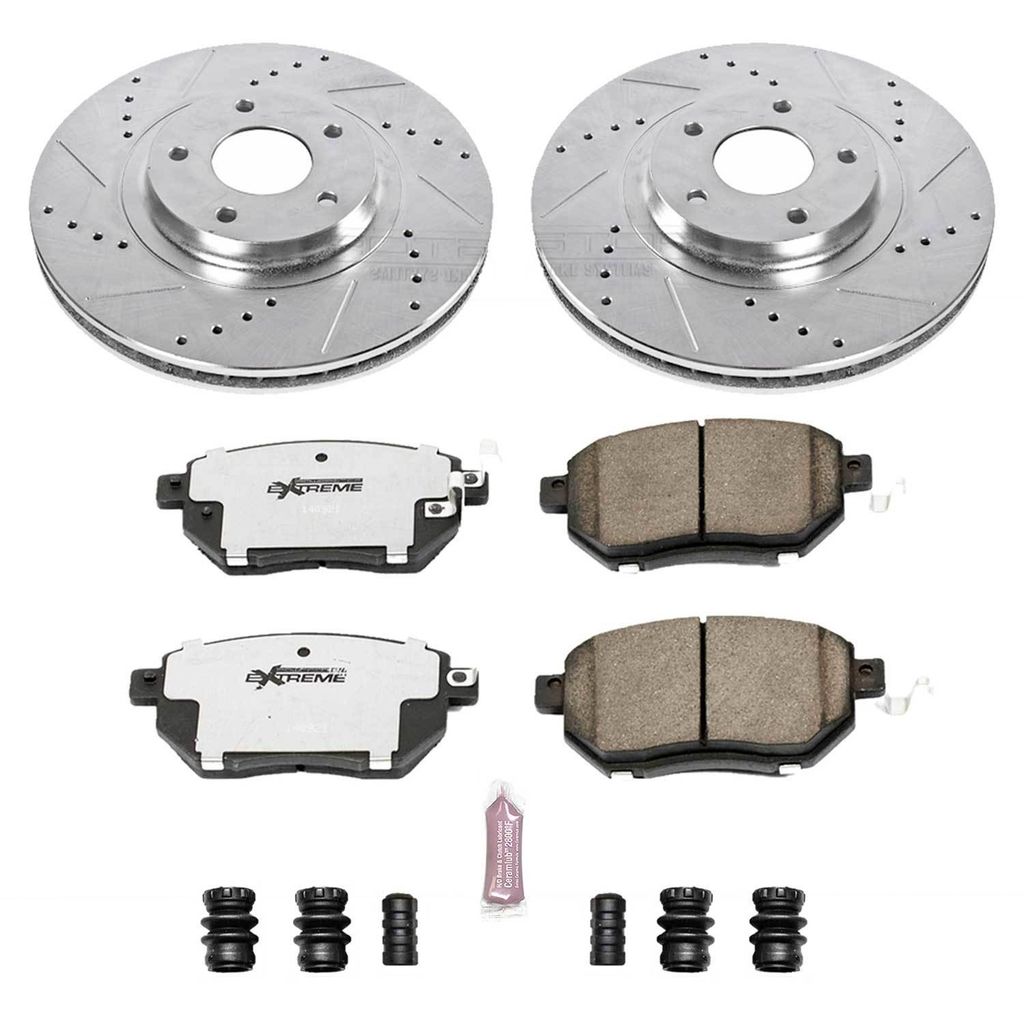 PowerStop K091-26 - Z26 Drilled and Slotted Brake Rotors and Pads Kit