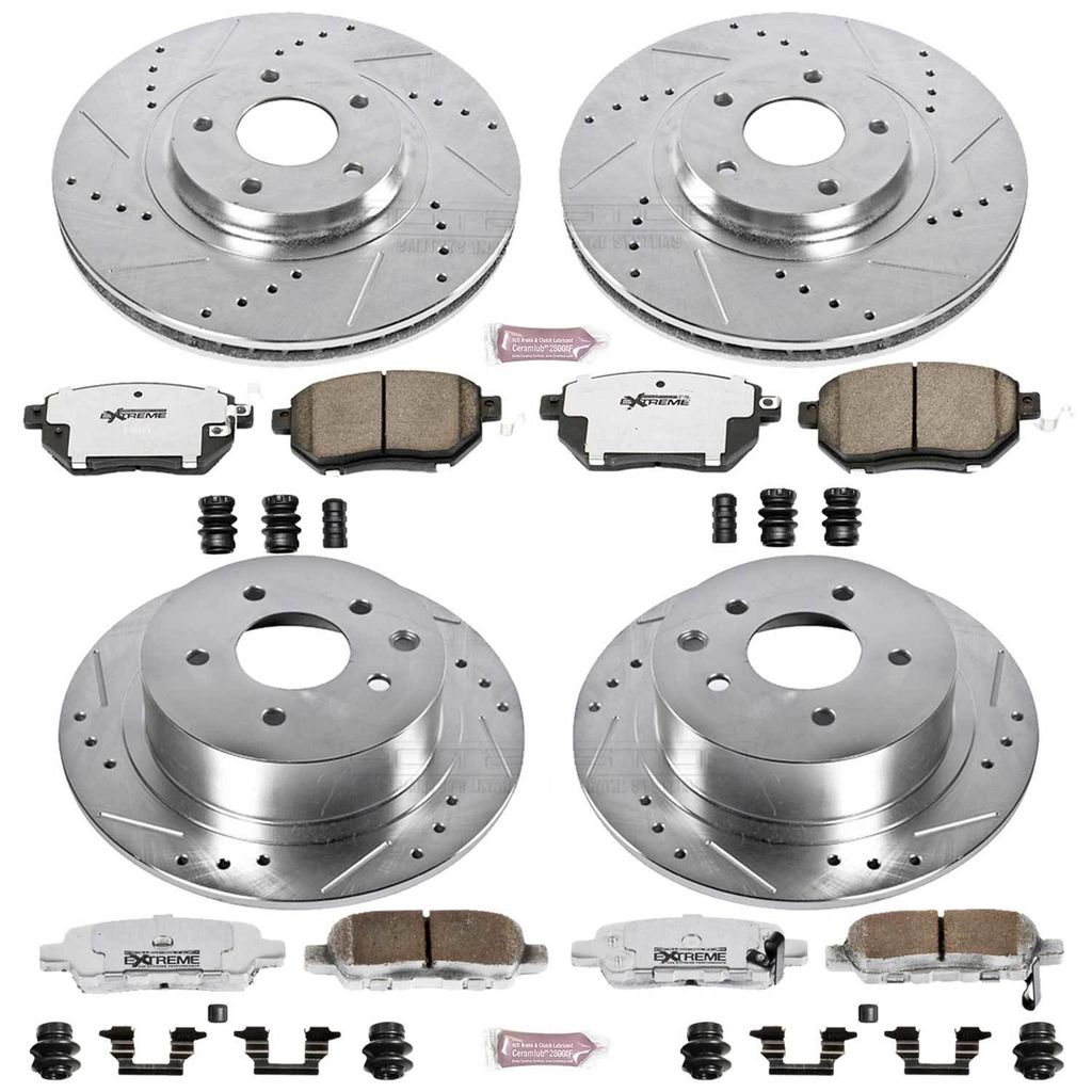 PowerStop K092-26 - Z26 Drilled and Slotted Brake Rotors and Pads Kit