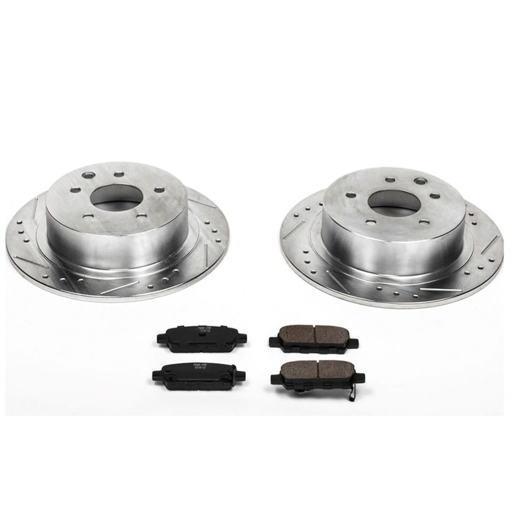 PowerStop K098 - Z23 Drilled and Slotted Brake Rotors and Pads Kit