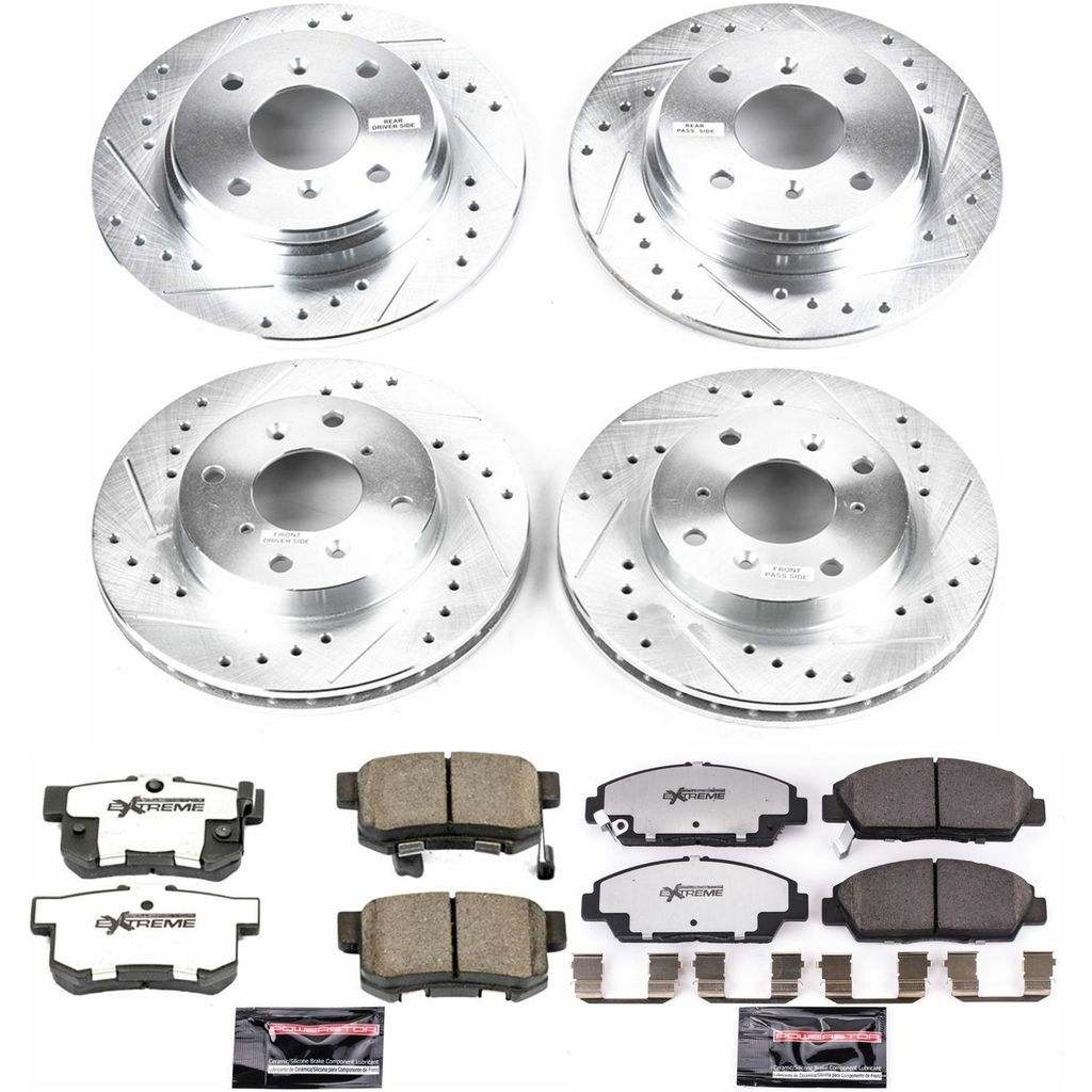 PowerStop K1034-26 - Z26 Drilled and Slotted Brake Rotors and Pads Kit