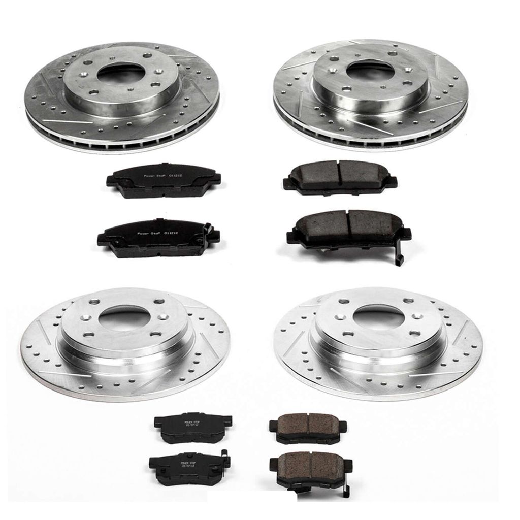 PowerStop K1034 - Z23 Drilled and Slotted Brake Rotors and Pads Kit