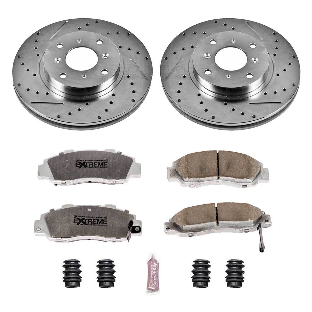 PowerStop K1037-26 - Z26 Drilled and Slotted Brake Rotors and Pads Kit