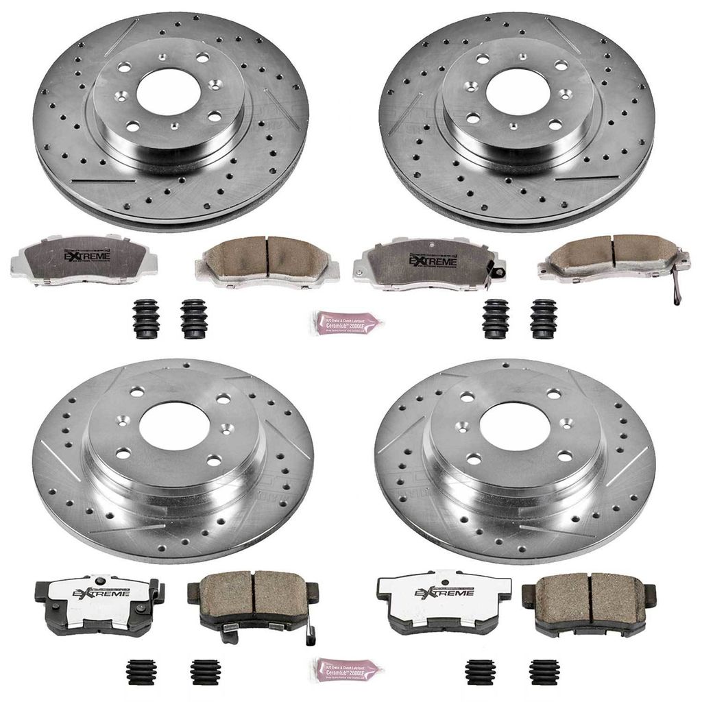 PowerStop K1038-26 - Z26 Drilled and Slotted Brake Rotors and Pads Kit