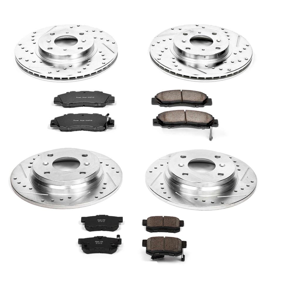 PowerStop K1038 - Z23 Drilled and Slotted Brake Rotors and Pads Kit