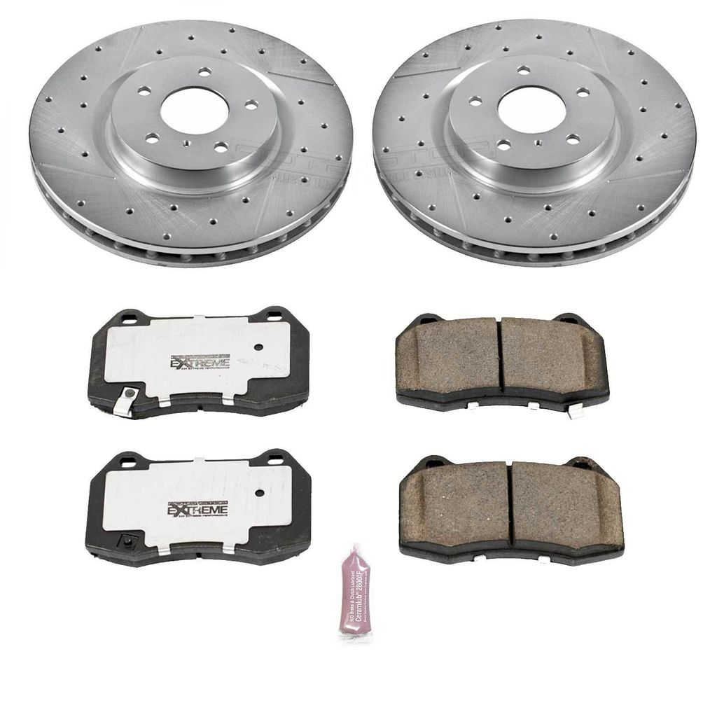 PowerStop K104-26 - Z26 Drilled and Slotted Brake Rotors and Pads Kit