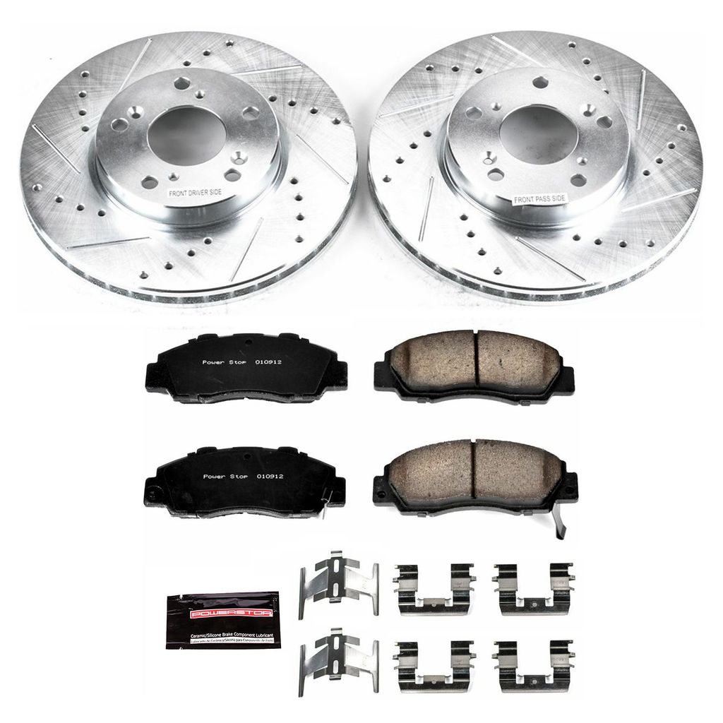 PowerStop K1041 - Z23 Drilled and Slotted Brake Rotors and Pads Kit