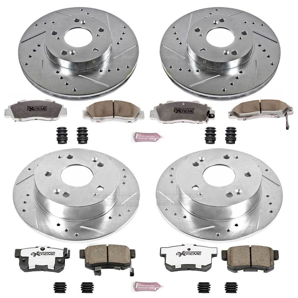 PowerStop K1042-26 - Z26 Drilled and Slotted Brake Rotors and Pads Kit