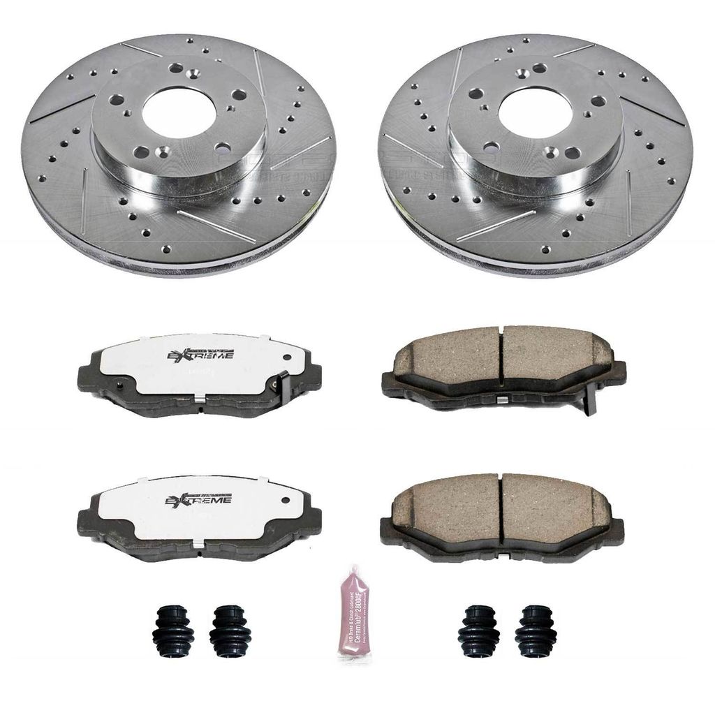PowerStop K1043-26 - Z26 Drilled and Slotted Brake Rotors and Pads Kit