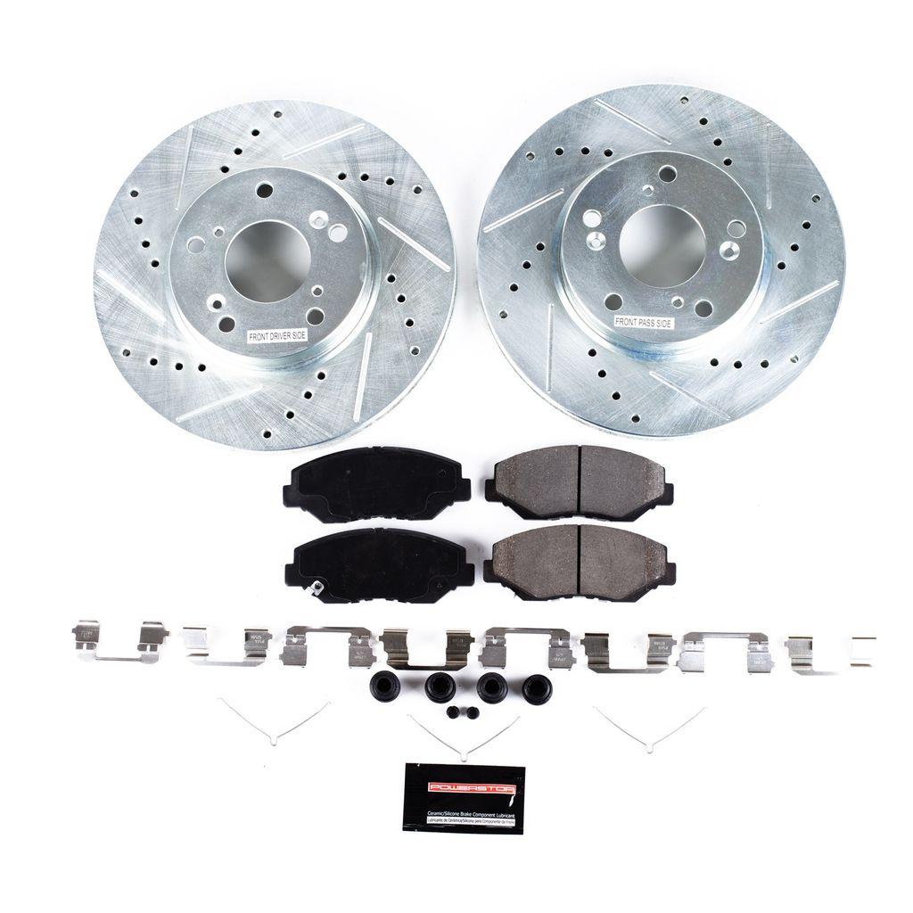 PowerStop K1043 - Z23 Drilled and Slotted Brake Rotors and Pads Kit