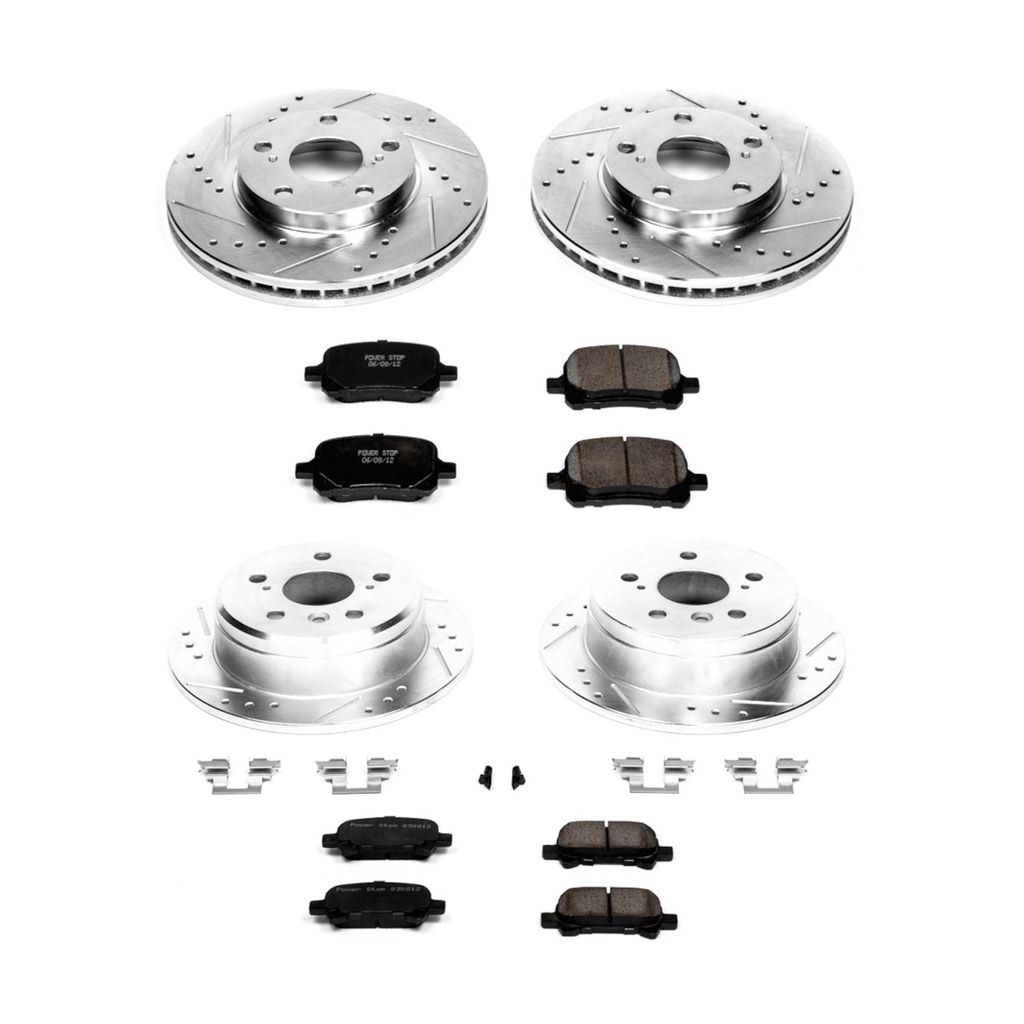 PowerStop K1060 - Z23 Drilled and Slotted Brake Rotors and Pads Kit