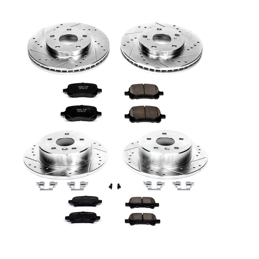 PowerStop K1063 - Z23 Drilled and Slotted Brake Rotors and Pads Kit