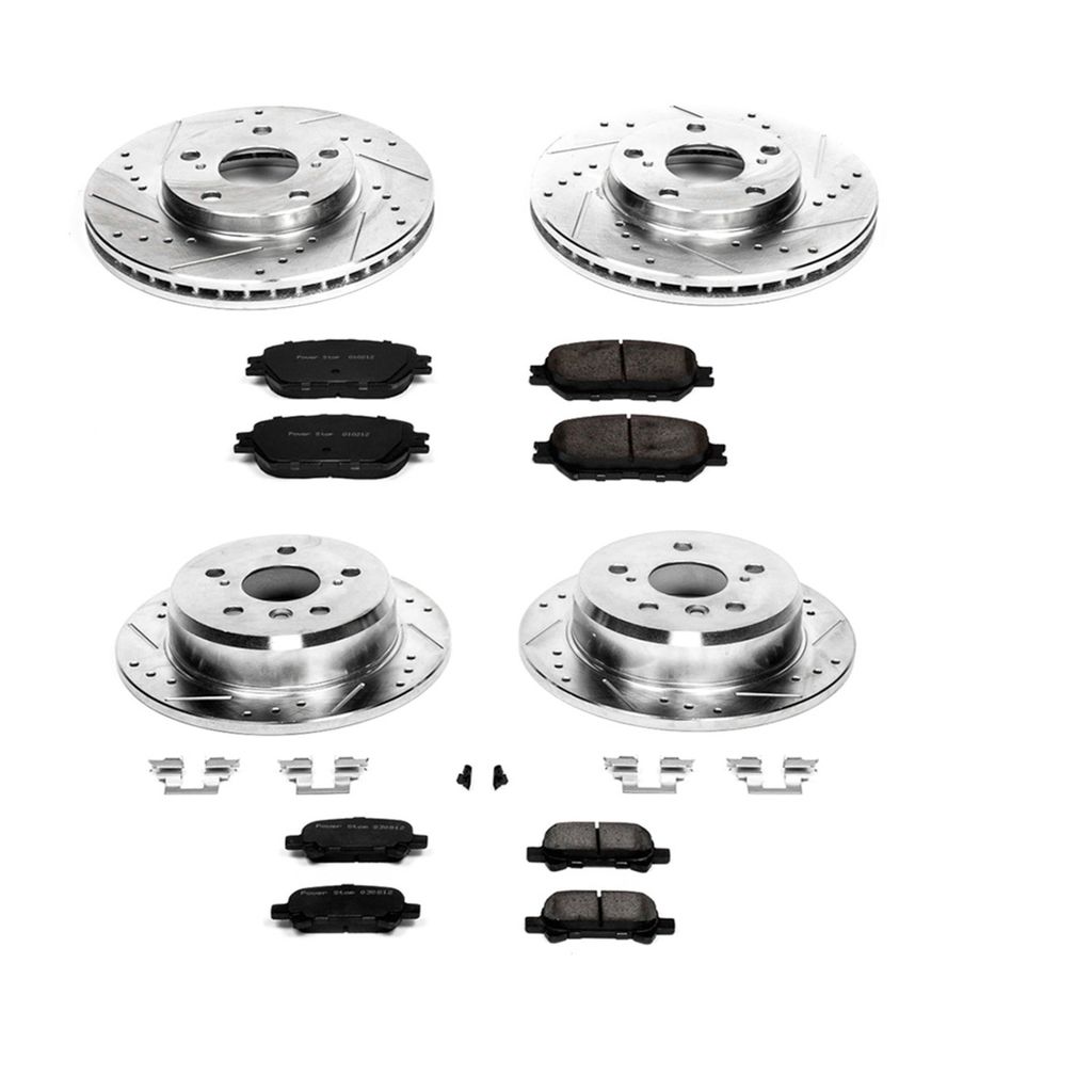 PowerStop K1065 - Z23 Drilled and Slotted Brake Rotors and Pads Kit