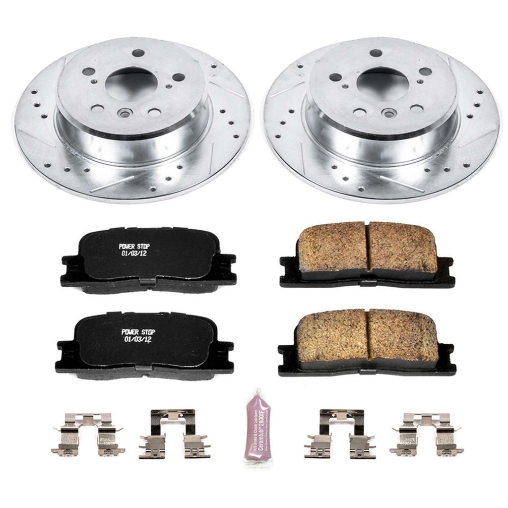 PowerStop K1069 - Z23 Drilled and Slotted Brake Rotors and Pads Kit