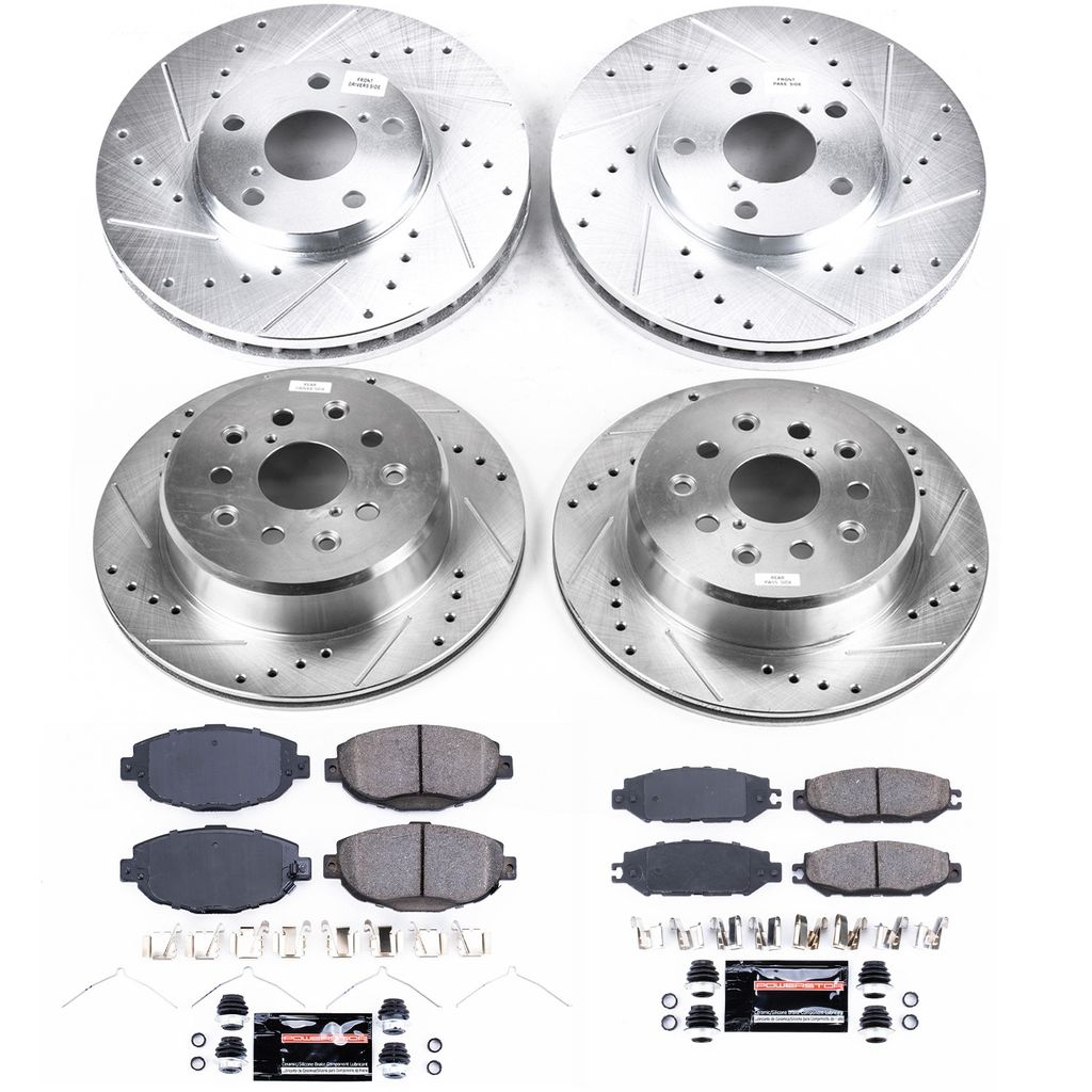 PowerStop K1074 - Z23 Drilled and Slotted Brake Rotors and Pads Kit