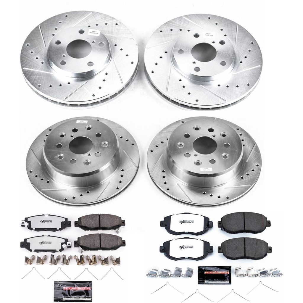 PowerStop K1078-26 - Z26 Drilled and Slotted Brake Rotors and Pads Kit