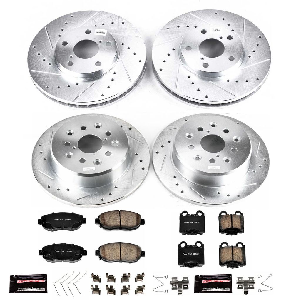 PowerStop K1079 - Z23 Drilled and Slotted Brake Rotors and Pads Kit